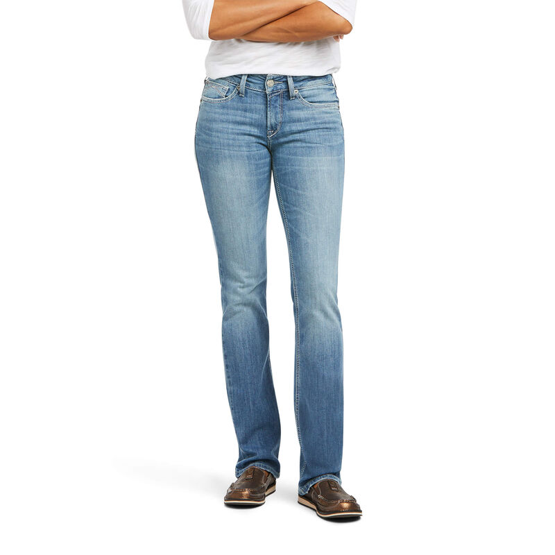 Ariat Jeans Damen - R.E.A.L. Perfect Rise Karen Straight Blau ( KDBHS-9734 )